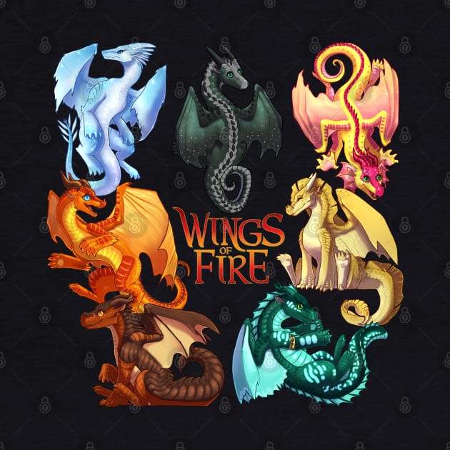 Wings of Fire: Jade Winglet Dragonets (with Logo) by Biohazardia